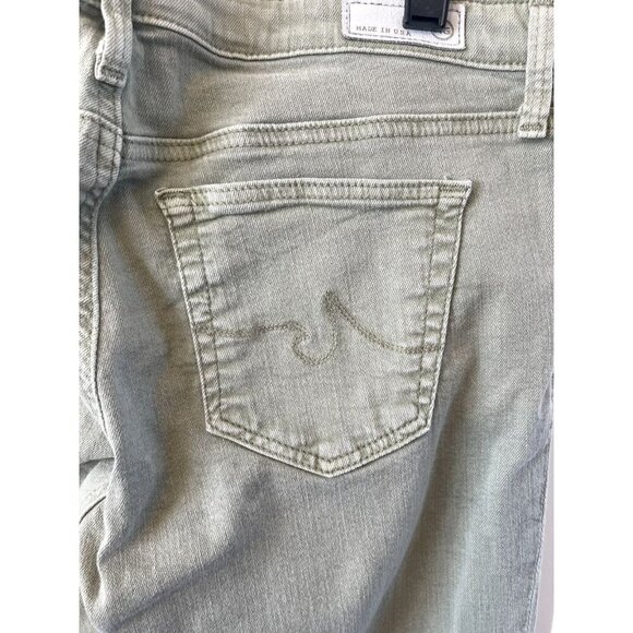 Adriano Goldschmied Womens Jeans 28R Sage Green The Legging Ankle Super Skinny - Picture 4 of 7